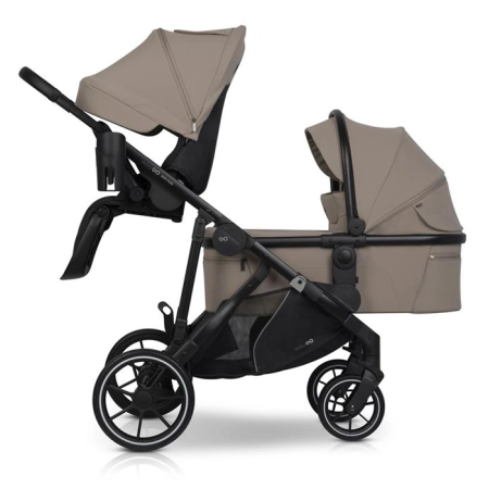 EasyGo DuoFlex Savana Beige 2+2 wózek bliźniaczy wielofunkcyjny
